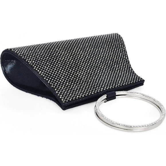 MOSSMON Crystal Bride and Bridesmaid Elegant Wristlet Evening Handbag - Picture 4 of 6